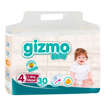 Gizmo Bebek Bezi 4 No. 7-18 kg. 30 adet