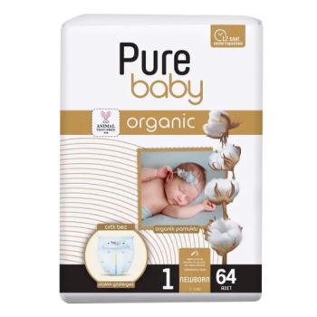Pure Baby Organic  Bebek Bezi 1 no. 64 adet