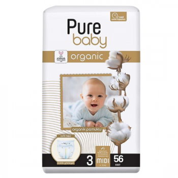 Pure Baby Organic Bebek Bezi 3 no. 56 adet